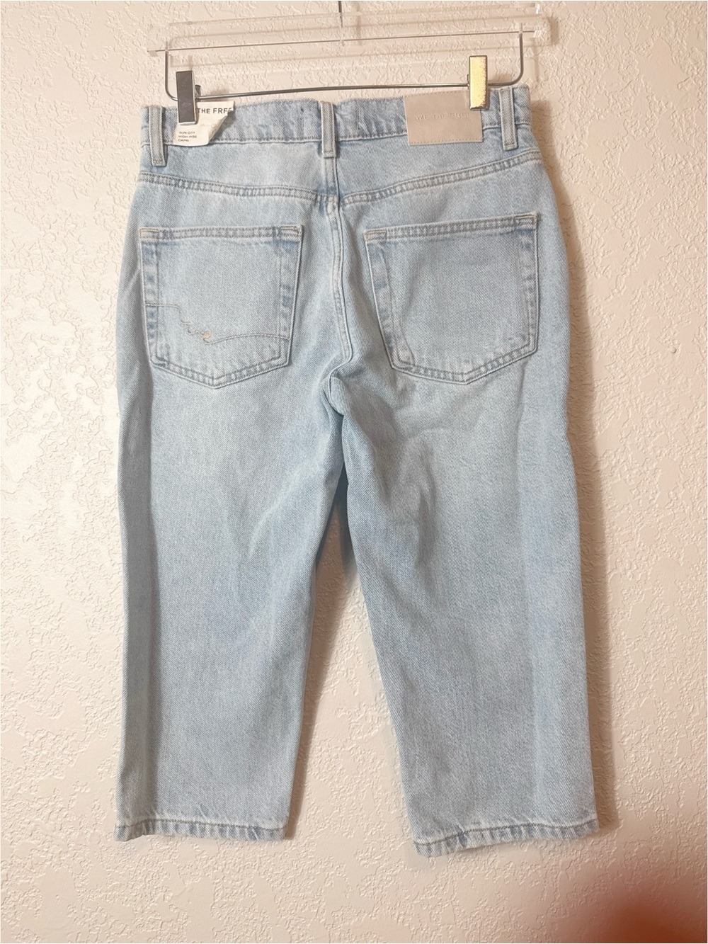 NWT We The Free Free People Sun City High Rise Capri Jeans Size 26 Button Fly - Picture 7 of 8